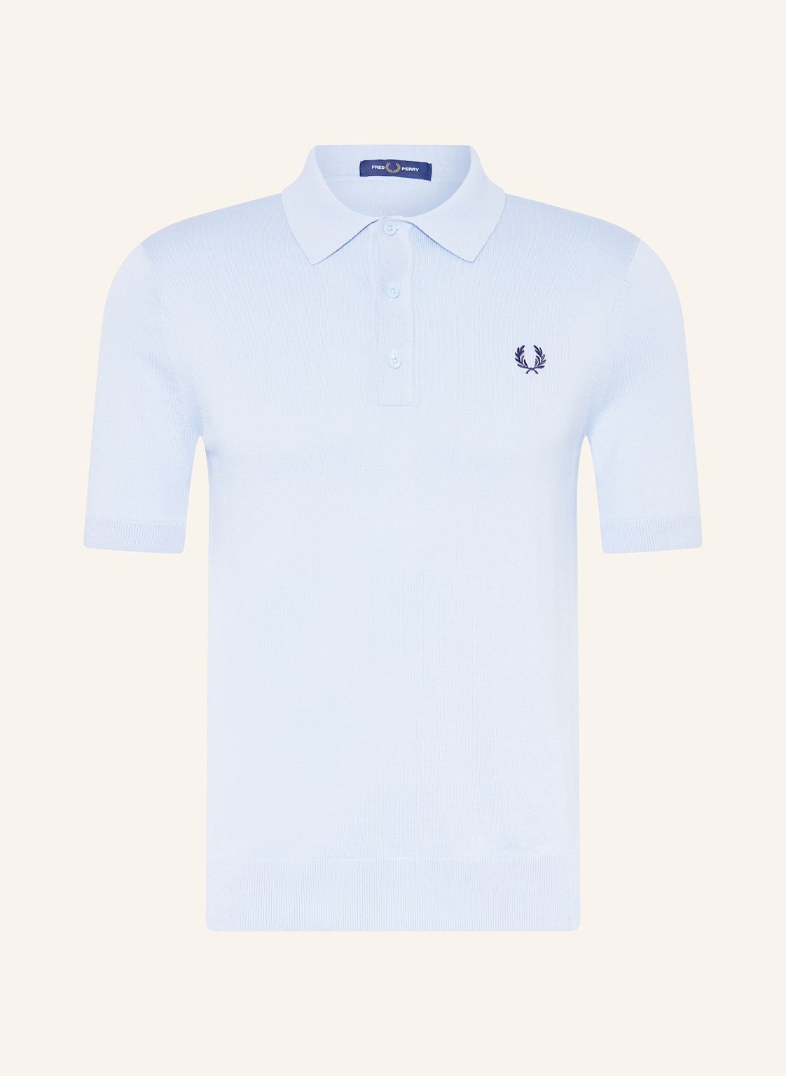 Fred Perry Strick-Poloshirt blau von Fred Perry