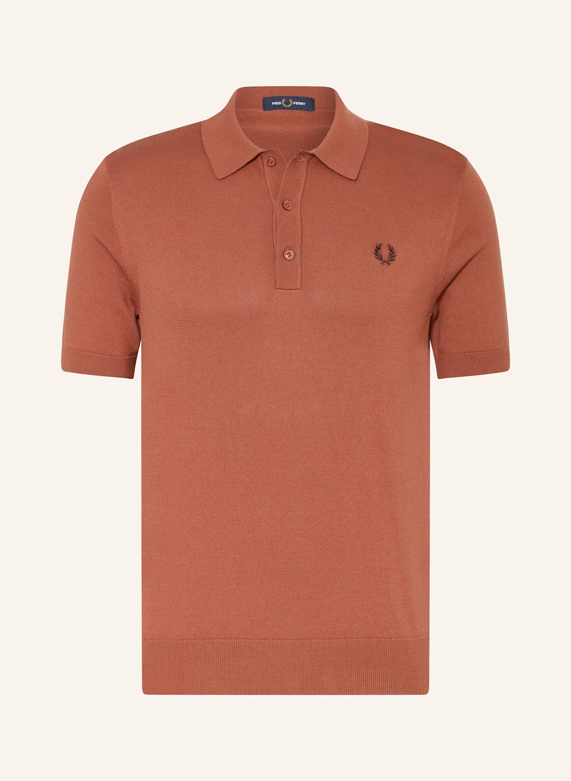 Fred Perry Strick-Poloshirt braun von Fred Perry