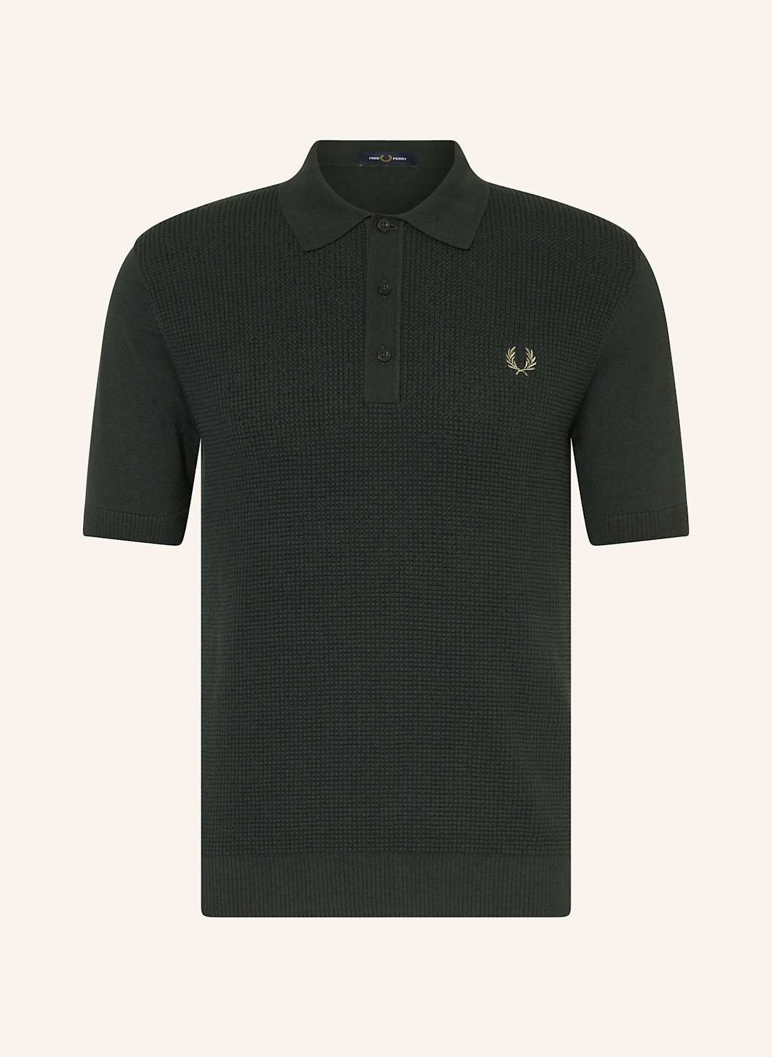 Fred Perry Strick-Poloshirt gruen Fred Perry Strick-Poloshirt gruen von Fred Perry