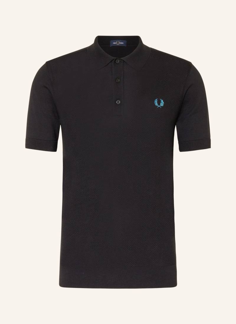 Fred Perry Strick-Poloshirt schwarz von Fred Perry