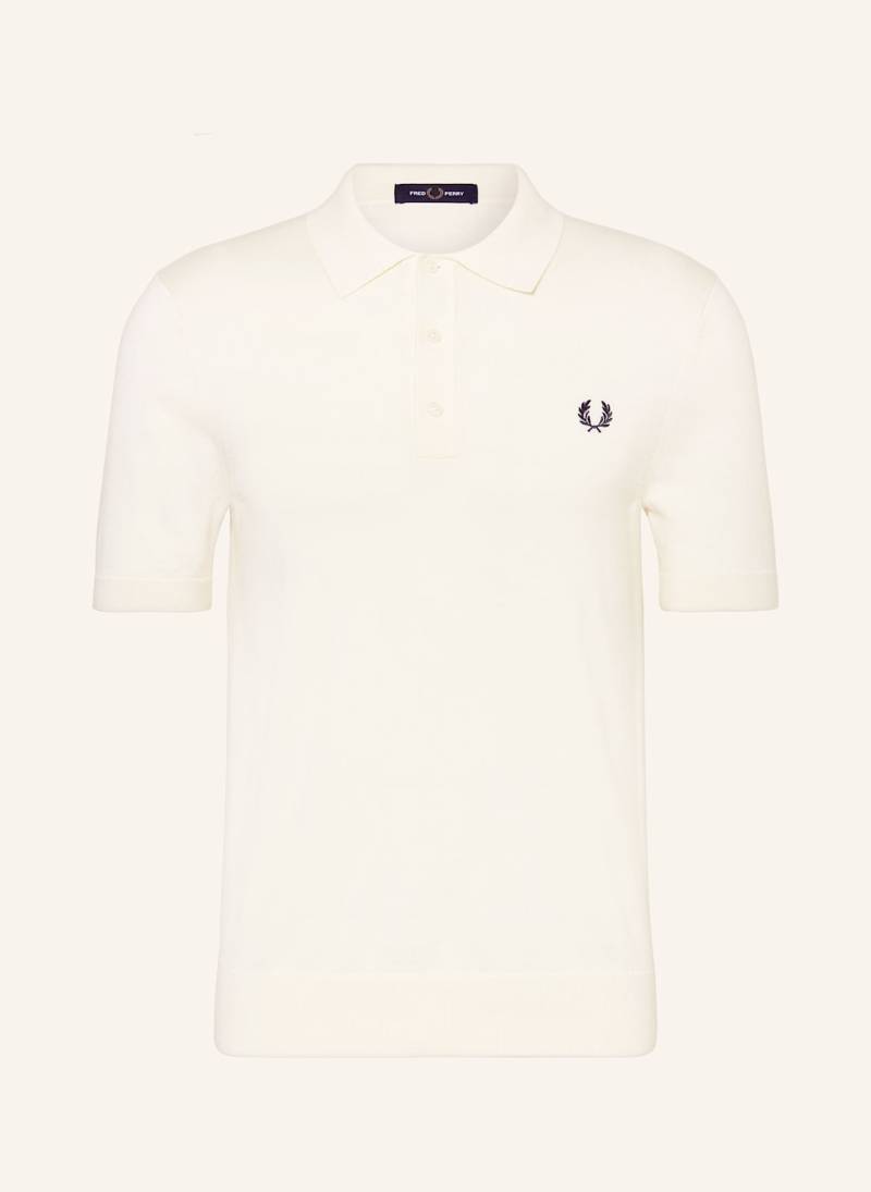 Fred Perry Strick-Poloshirt weiss von Fred Perry