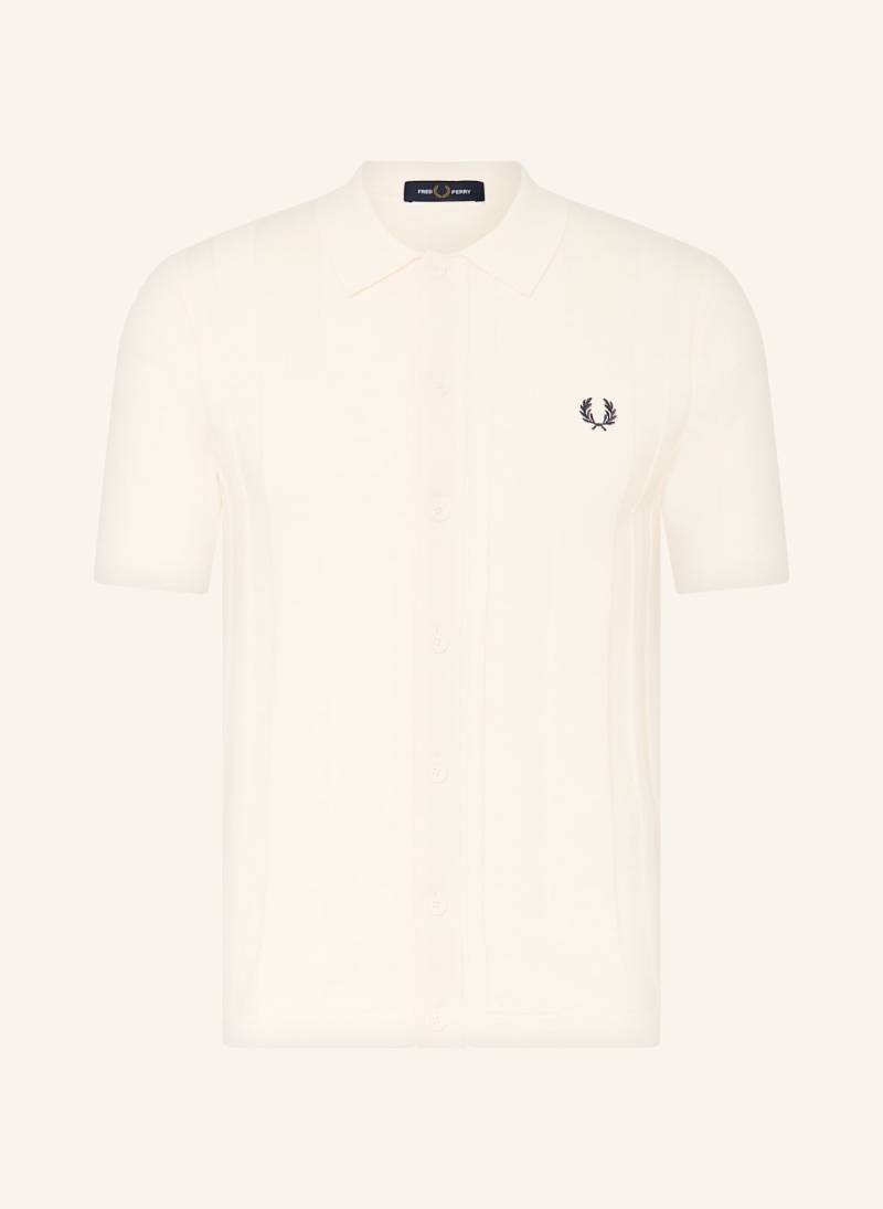 Fred Perry Strickhemd Regular Fit weiss von Fred Perry