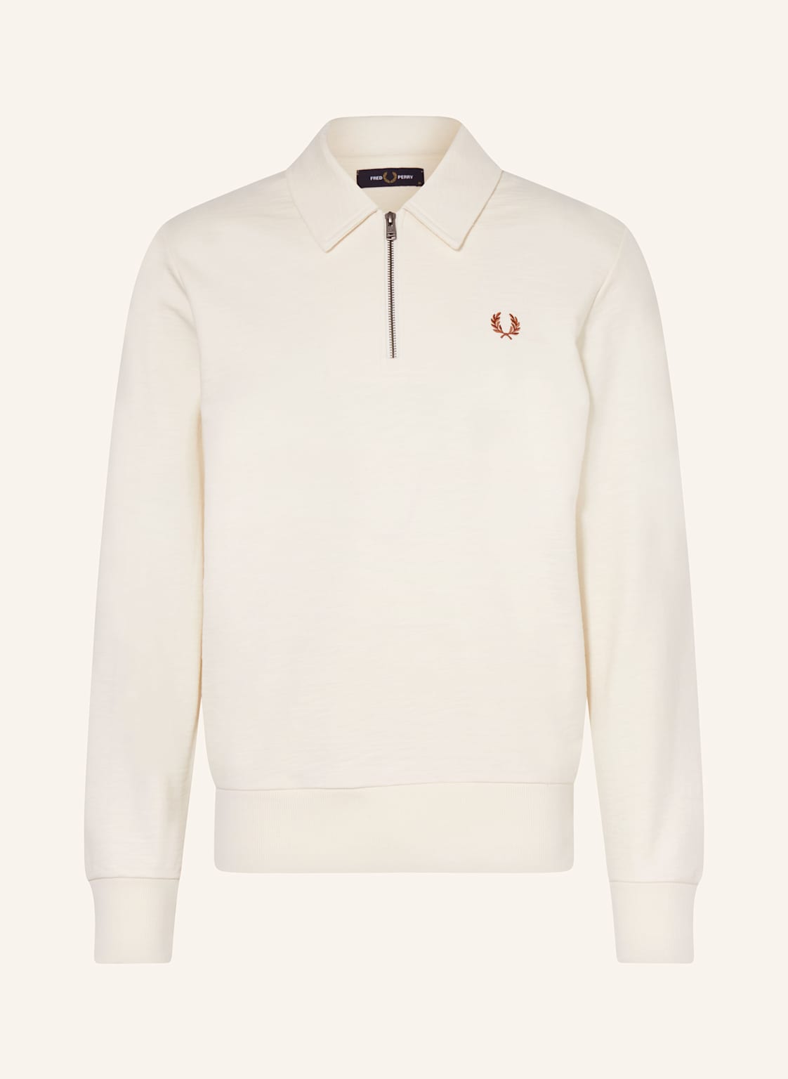 Fred Perry Sweat-Poloshirt weiss Fred Perry Sweat-Poloshirt weiss von Fred Perry