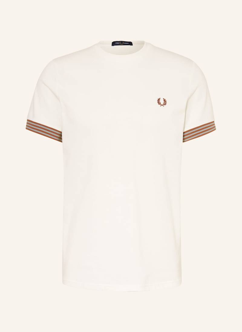 Fred Perry T-Shirt Aus Piqué weiss von Fred Perry