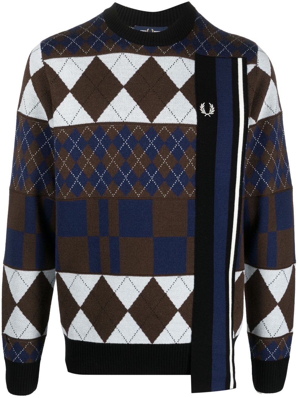 Fred Perry argyle knit jumper - Brown von Fred Perry