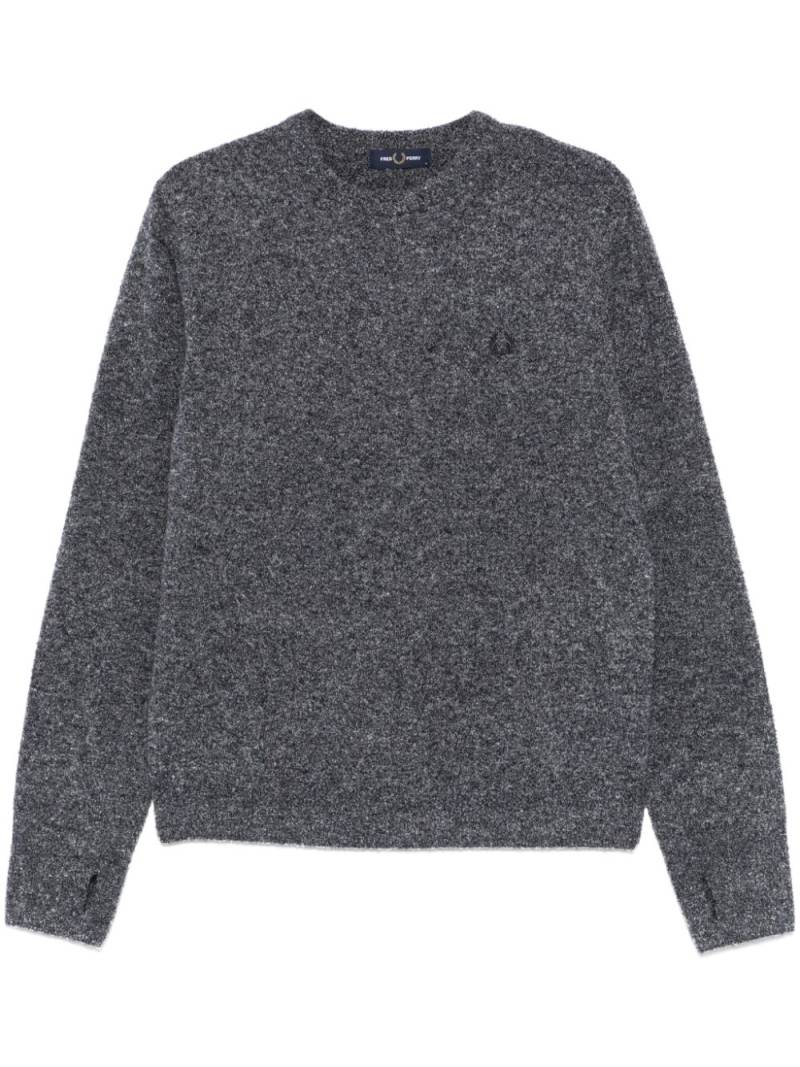 Fred Perry bouclé crew-neck sweater - Blue von Fred Perry