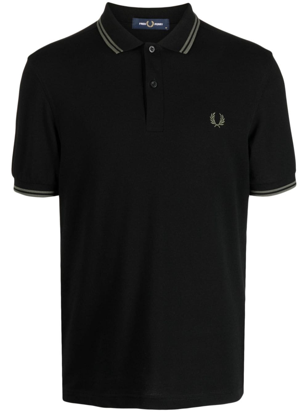 Fred Perry contrast-trim cotton polo shirt - Black von Fred Perry