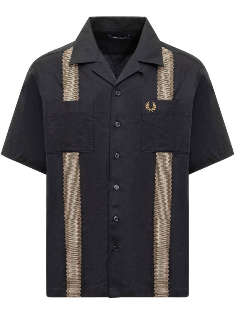 Fred Perry embroidered-detailing shirt - Black von Fred Perry