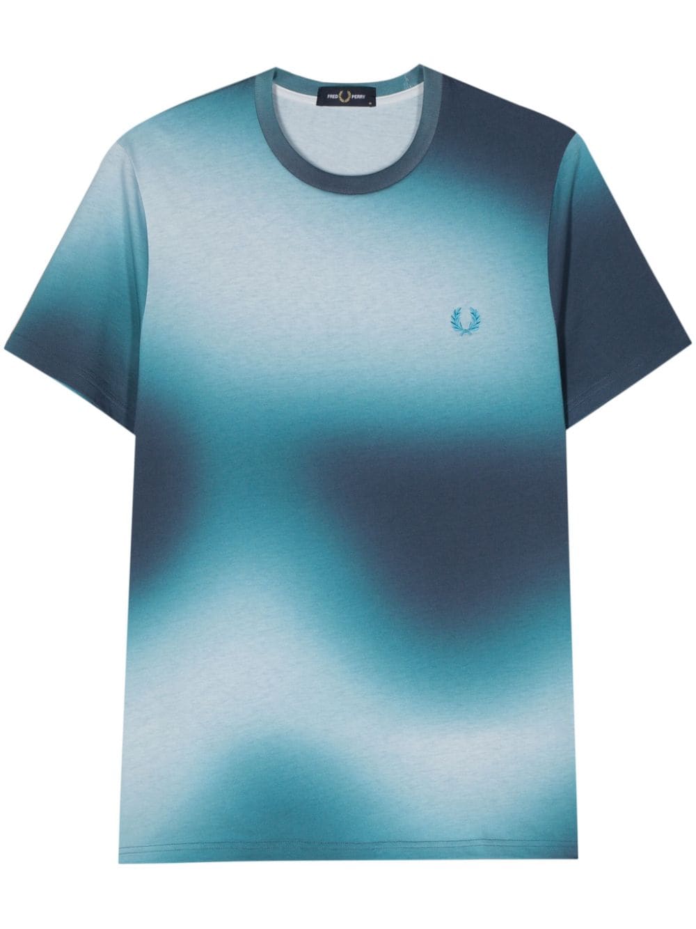 Fred Perry embroidered-logo cotton T-shirt - Blue von Fred Perry