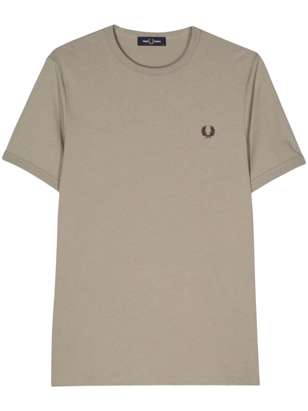 Fred Perry embroidered-logo cotton T-shirt - Grey von Fred Perry