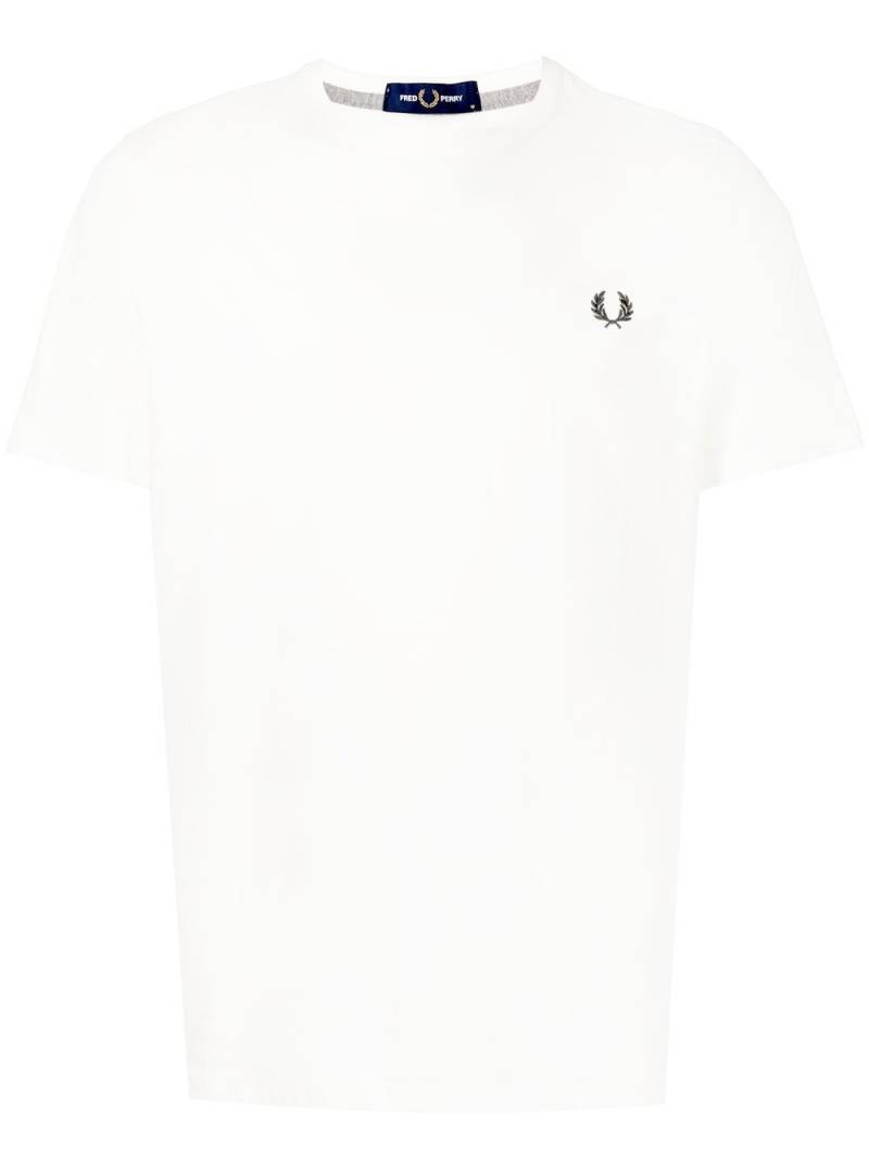 Fred Perry embroidered-logo cotton T-shirt - White von Fred Perry