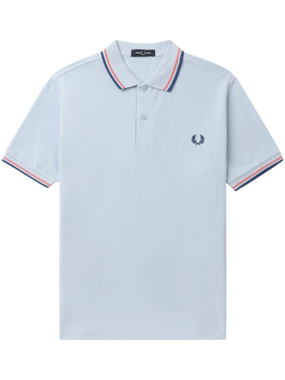 Fred Perry embroidered-logo cotton polo shirt - Blue von Fred Perry