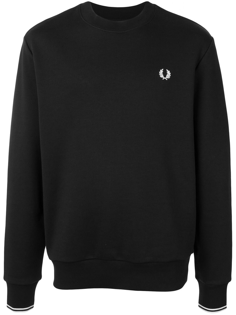 Fred Perry embroidered logo crew-neck sweatshirt - Black von Fred Perry