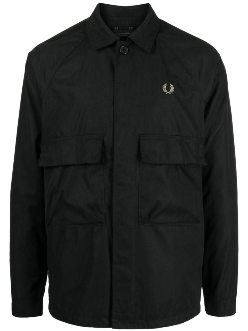 Fred Perry embroidered-logo long-sleeve jacket - Black von Fred Perry