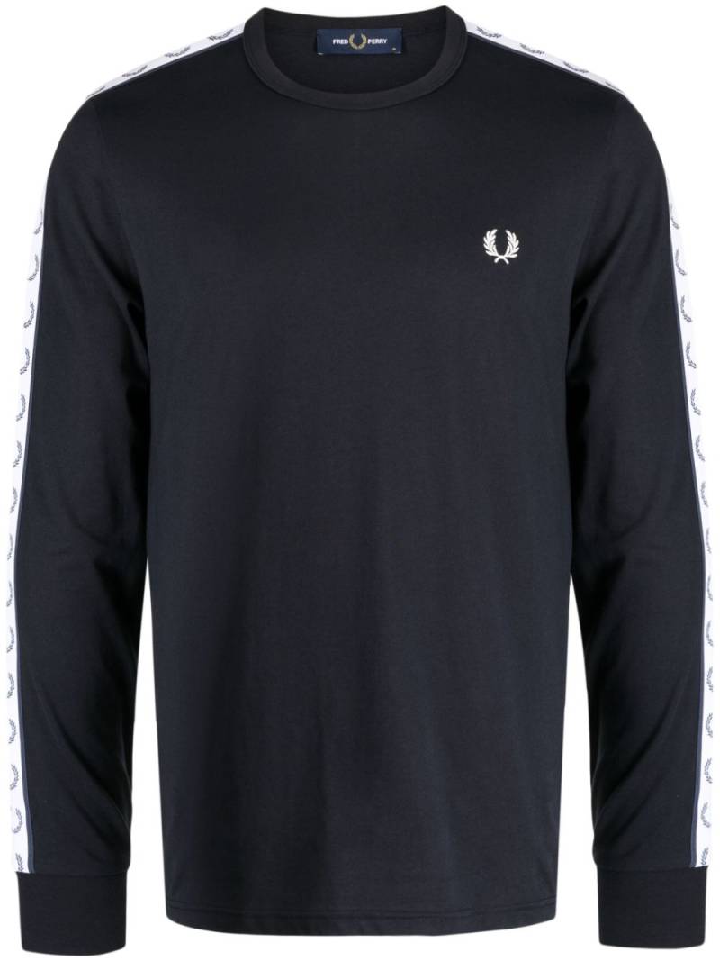 Fred Perry embroidered-logo long-sleeve sweatshirt - Blue von Fred Perry