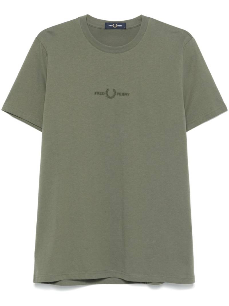 Fred Perry logo-embroidered T-shirt - Green von Fred Perry