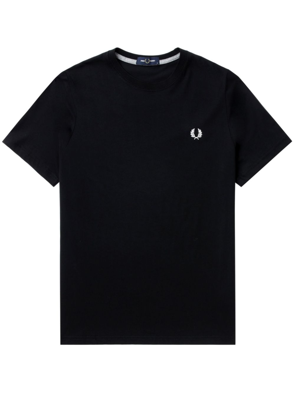 Fred Perry logo-embroidered cotton T-shirt - Black von Fred Perry