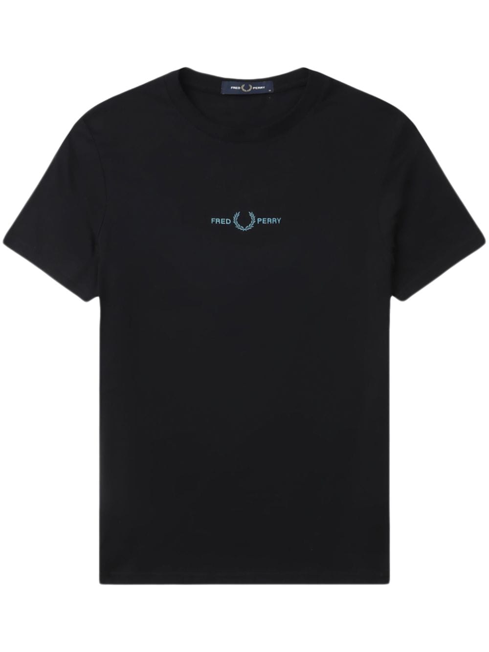 Fred Perry logo-embroidered cotton T-shirt - Black von Fred Perry