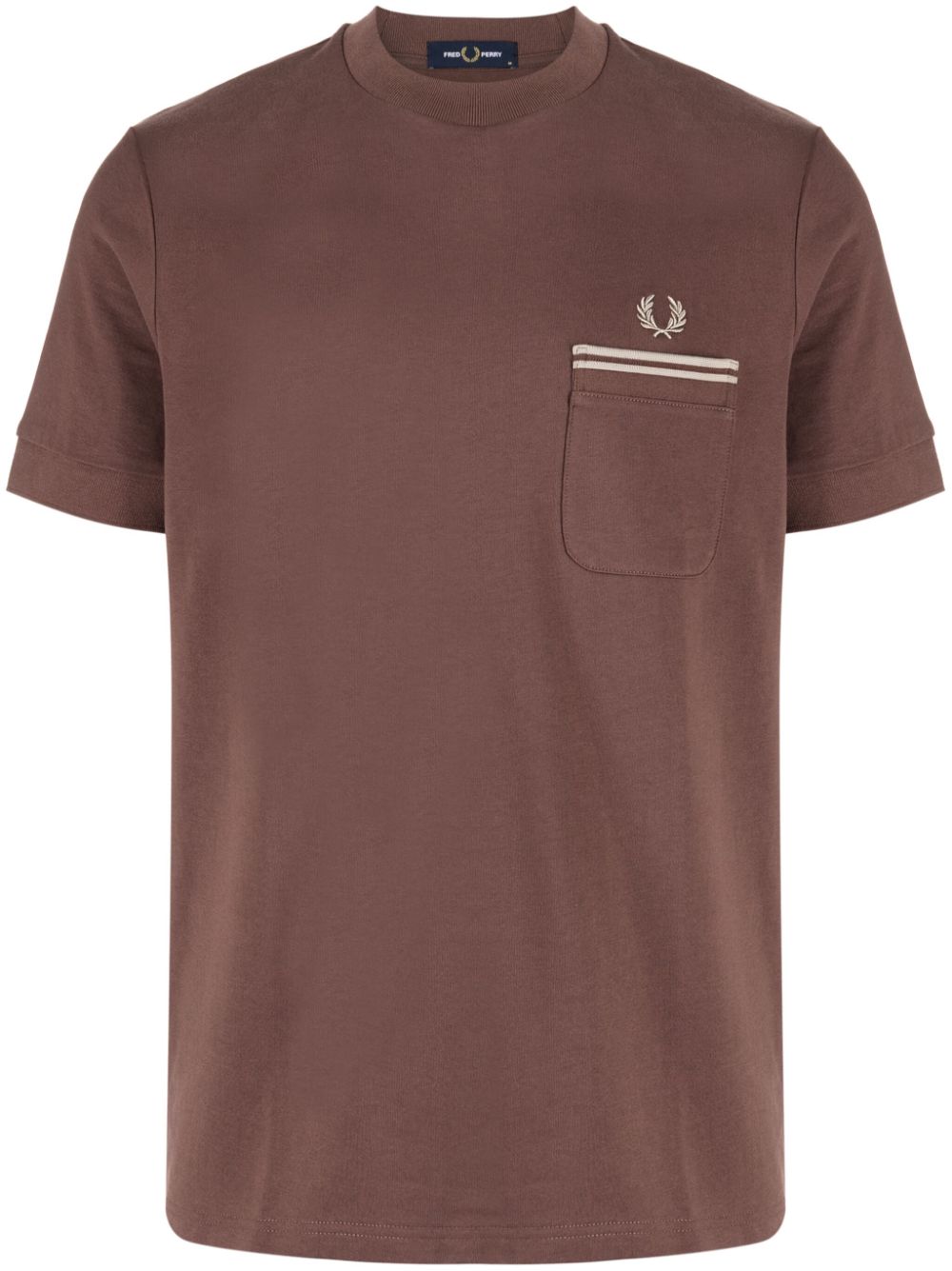 Fred Perry logo-embroidered cotton T-shirt - Brown von Fred Perry