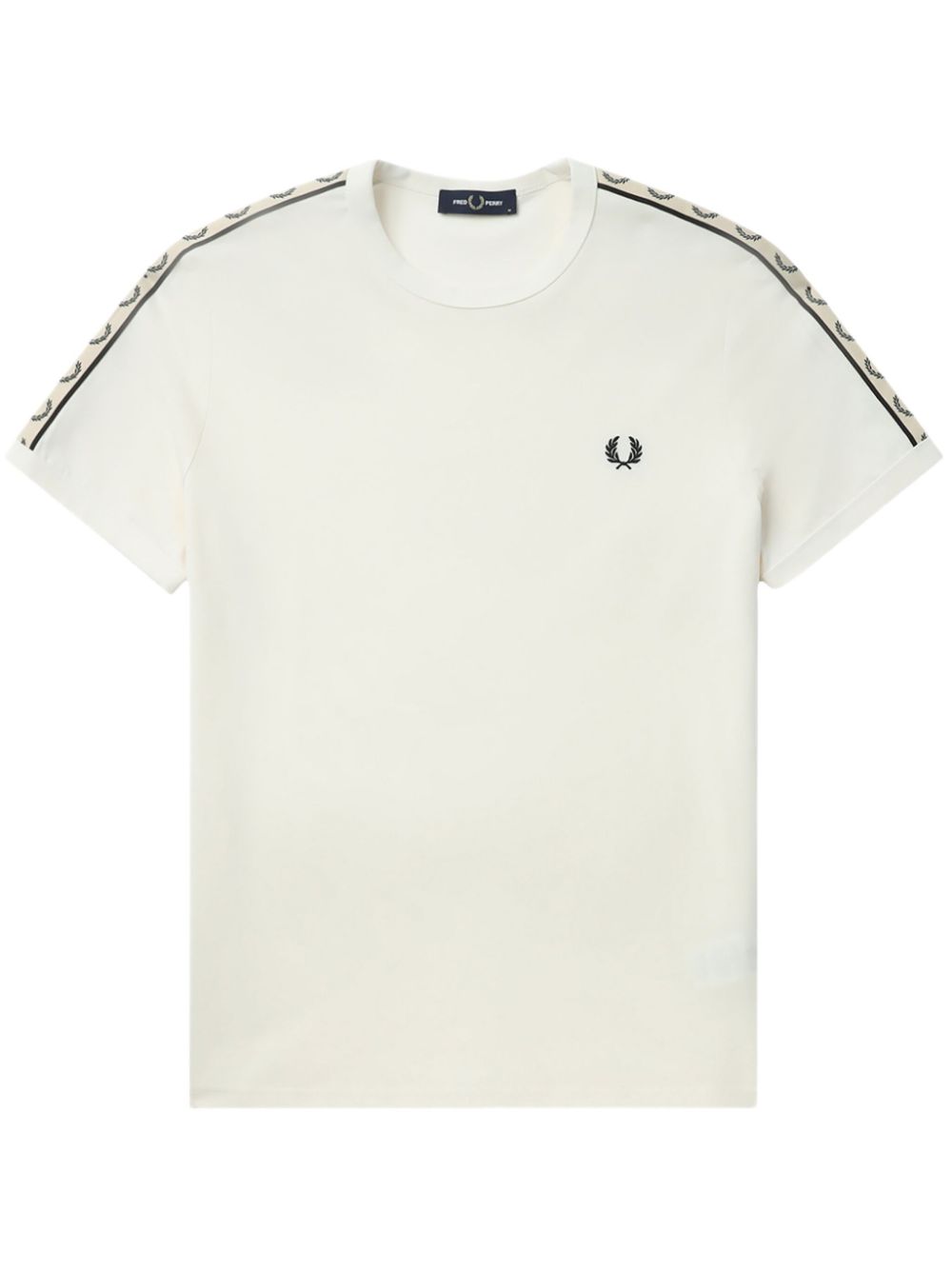 Fred Perry logo-embroidered cotton T-shirt - White von Fred Perry