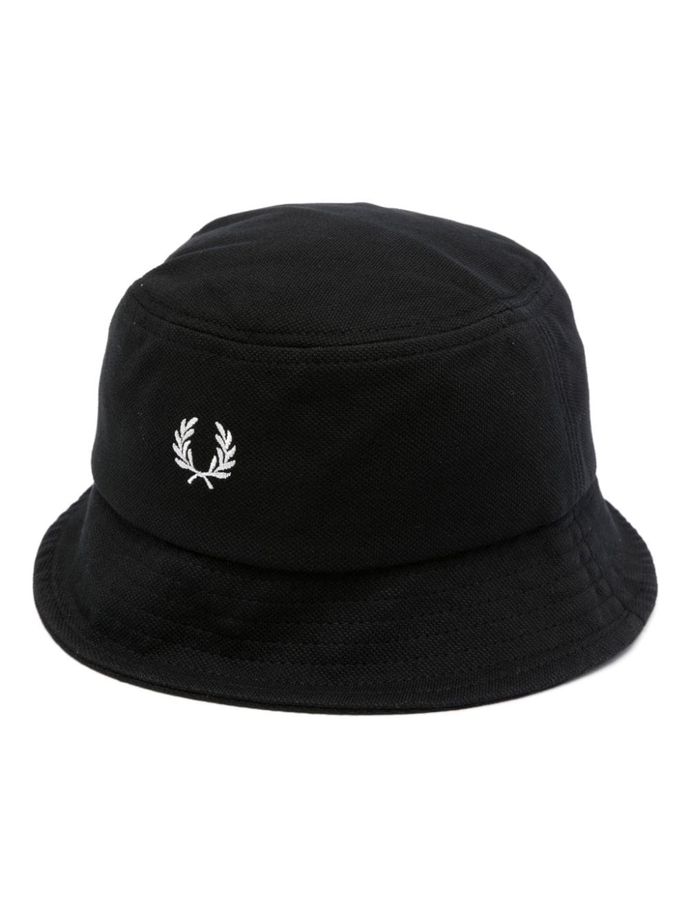 Fred Perry logo-embroidered cotton bucket hat - Black von Fred Perry