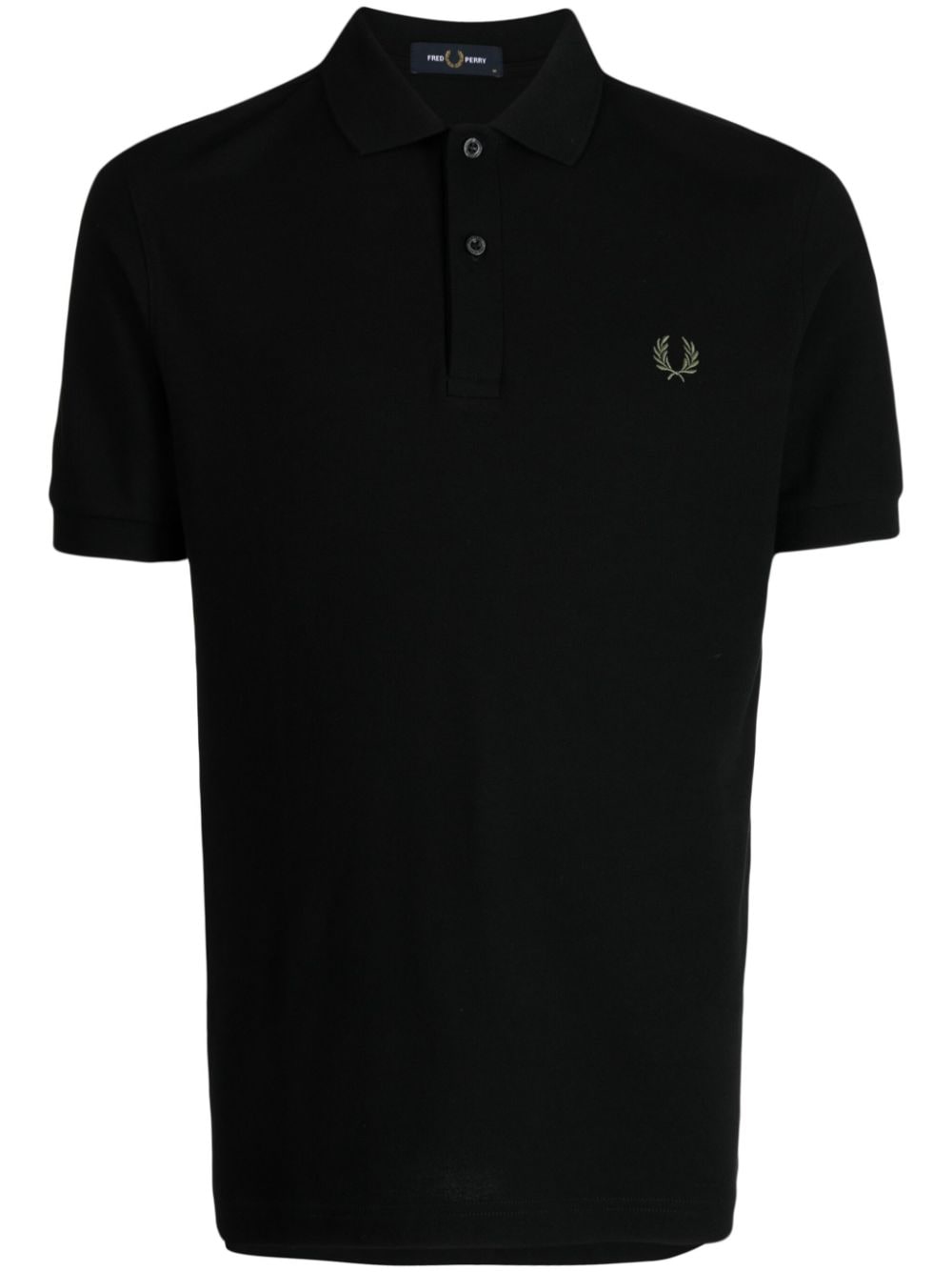 Fred Perry logo-embroidered cotton polo shirt - Black von Fred Perry