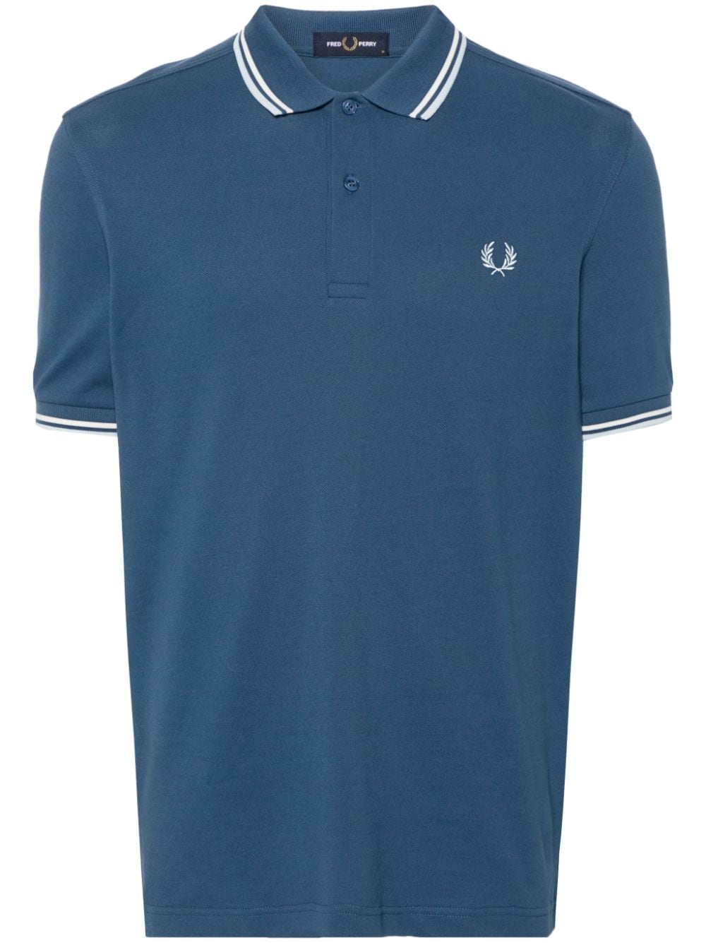 Fred Perry logo-embroidered cotton polo shirt - Blue von Fred Perry