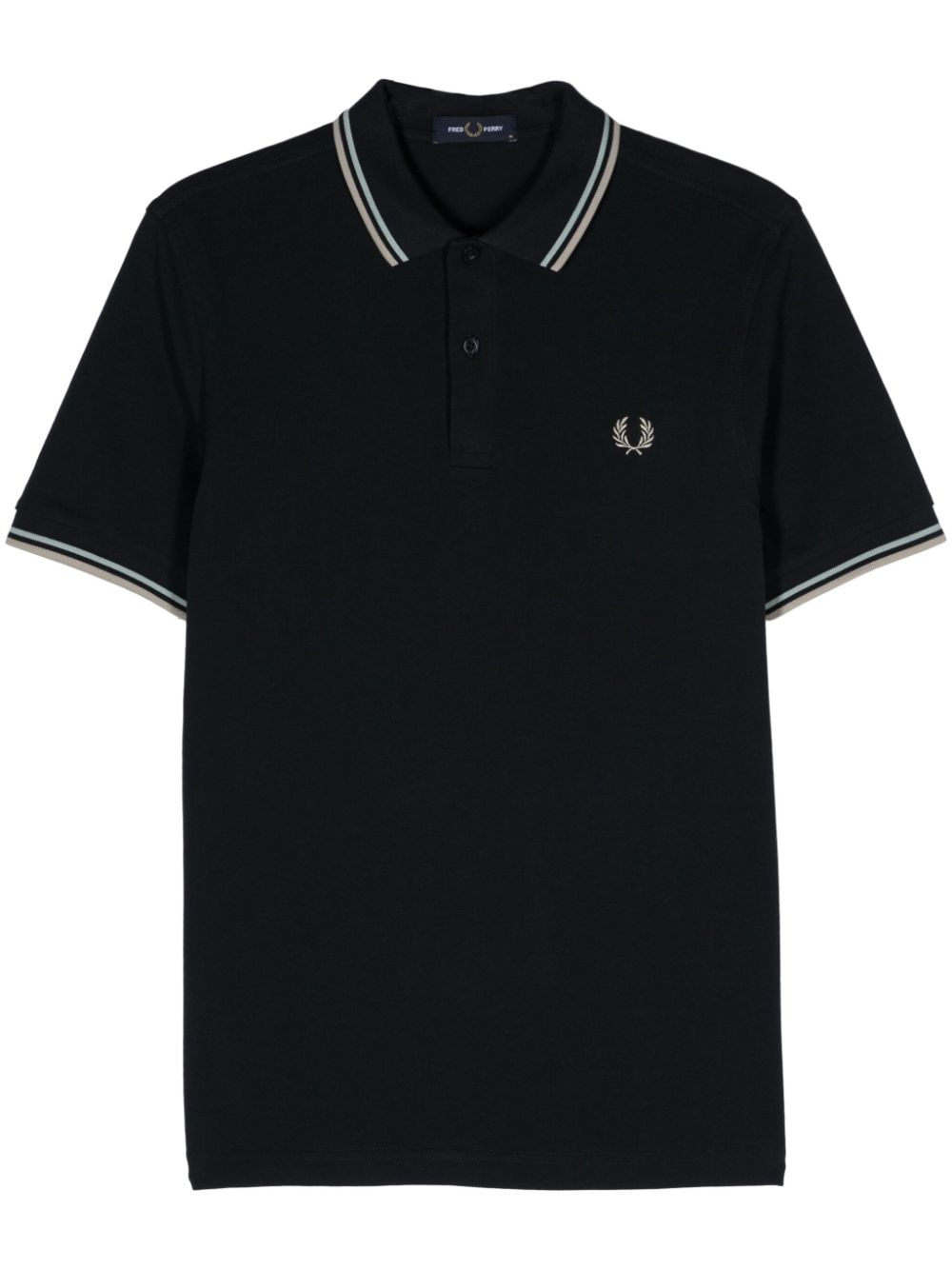 Fred Perry logo-embroidered cotton polo shirt - Blue von Fred Perry