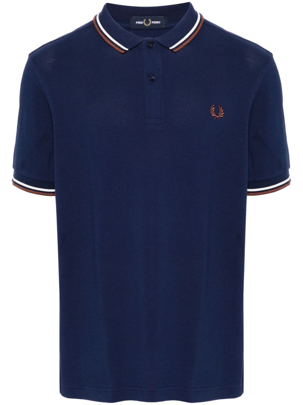 Fred Perry logo-embroidered cotton polo shirt - Blue von Fred Perry