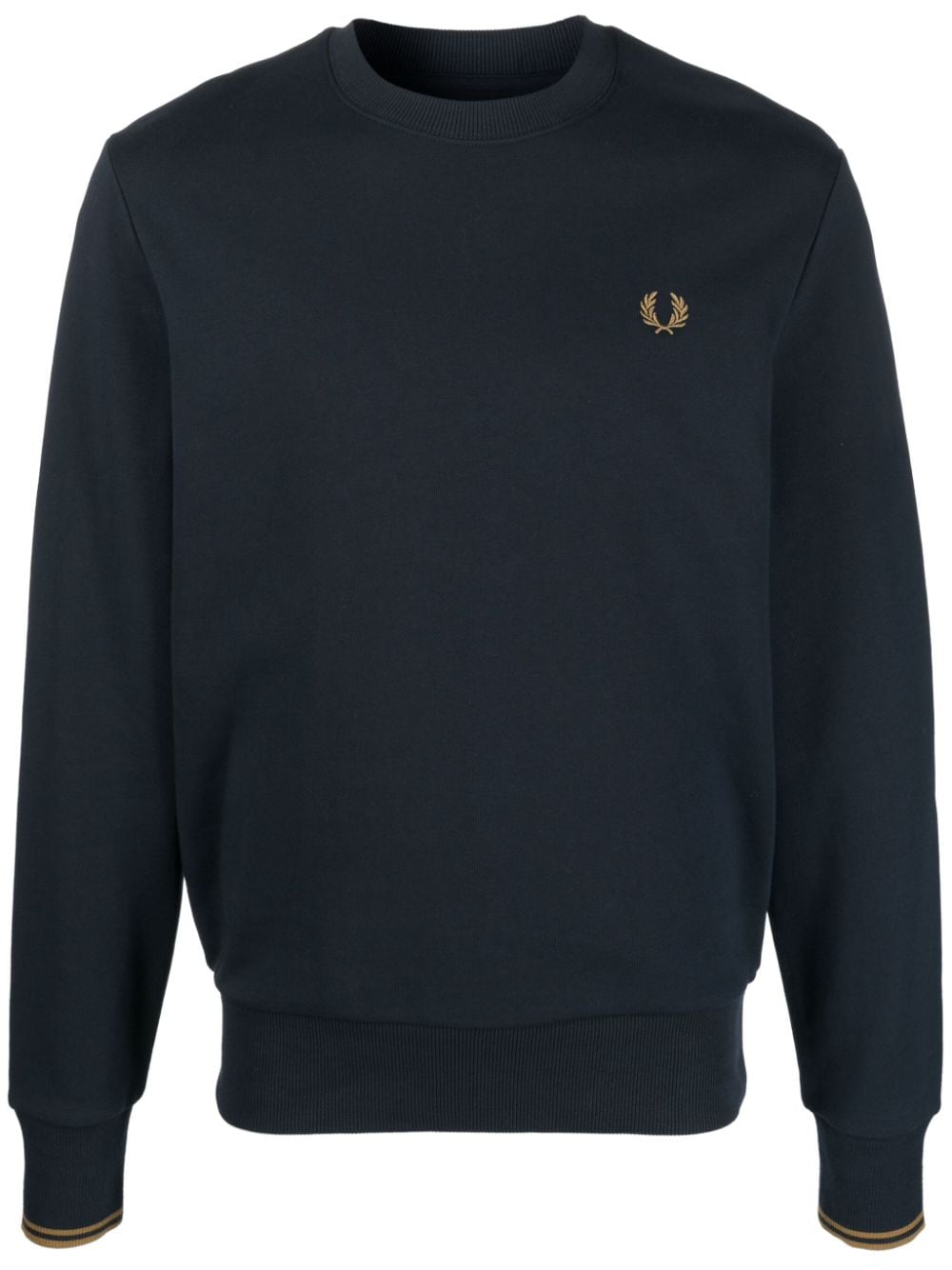 Fred Perry logo-embroidered cotton sweatshirt - Blue von Fred Perry