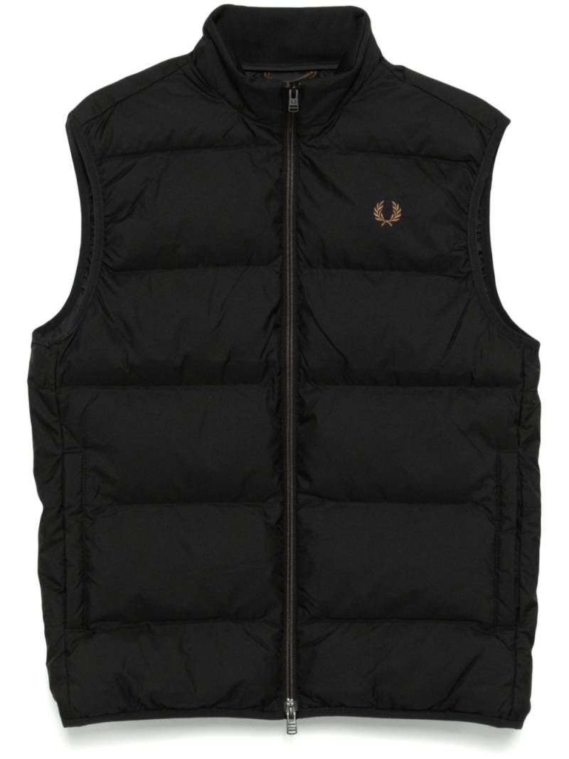 Fred Perry logo-embroidered padded jacket - Black von Fred Perry