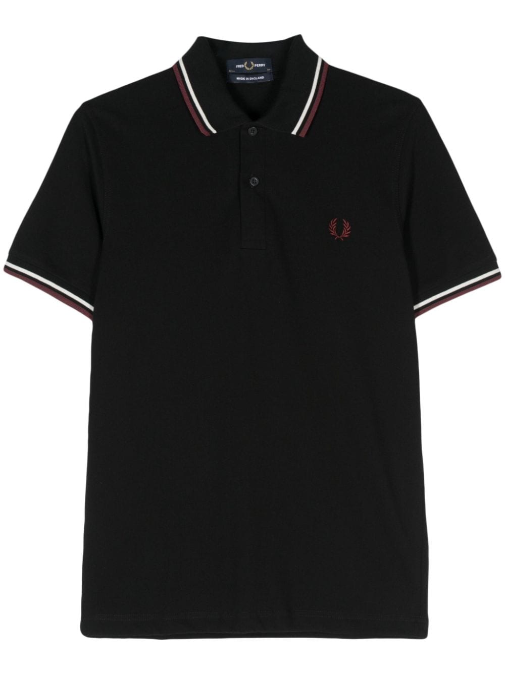 Fred Perry logo-embroidered polo shirt - Black von Fred Perry