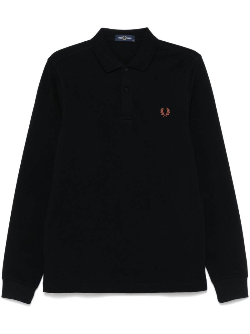 Fred Perry logo-embroidered polo shirt - Black von Fred Perry