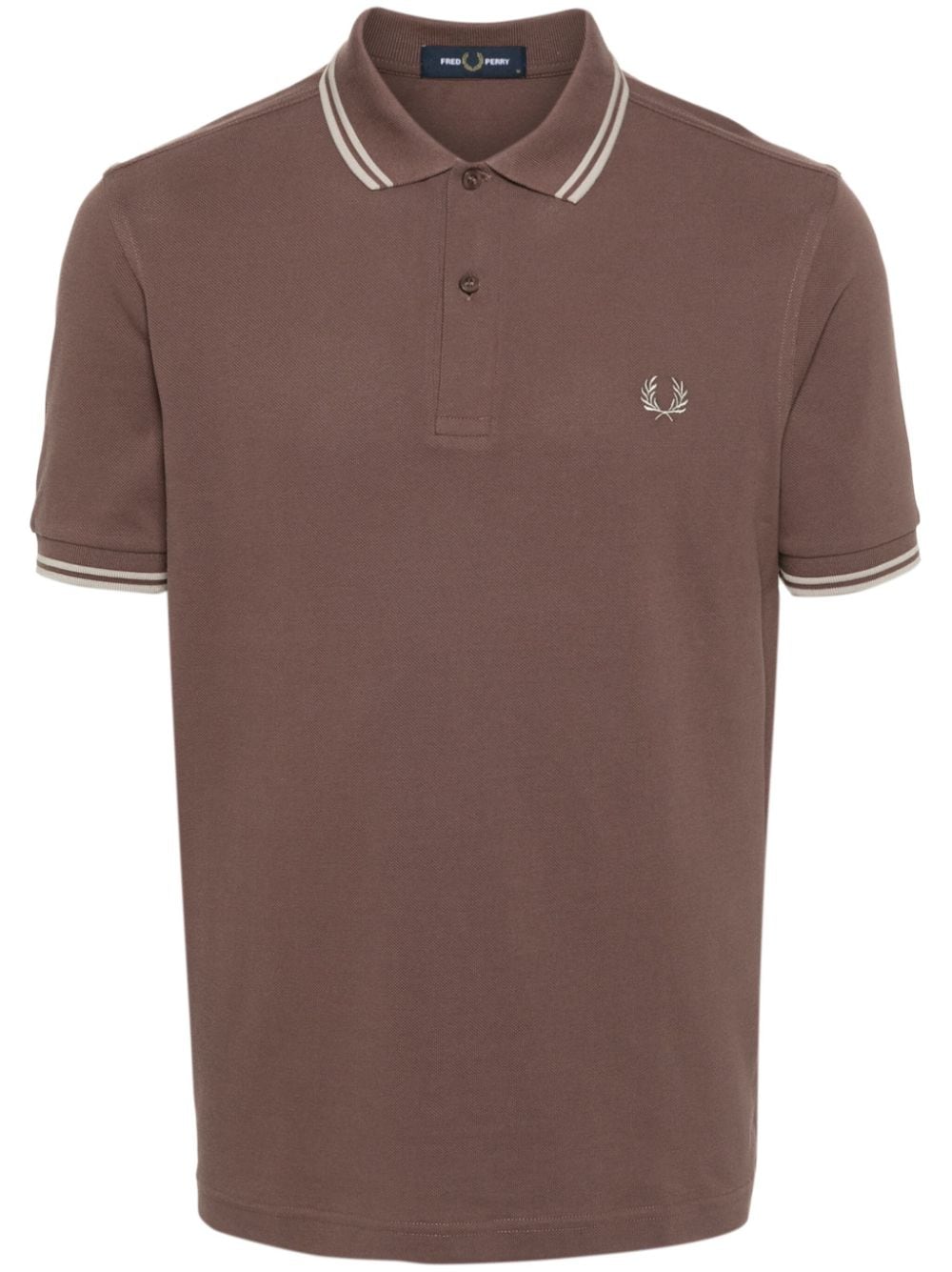 Fred Perry logo-embroidered polo shirt - Brown von Fred Perry