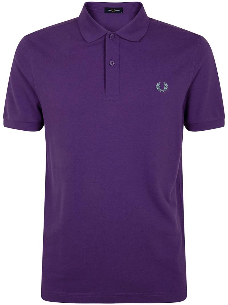 Fred Perry logo-embroidered polo shirt - Purple von Fred Perry