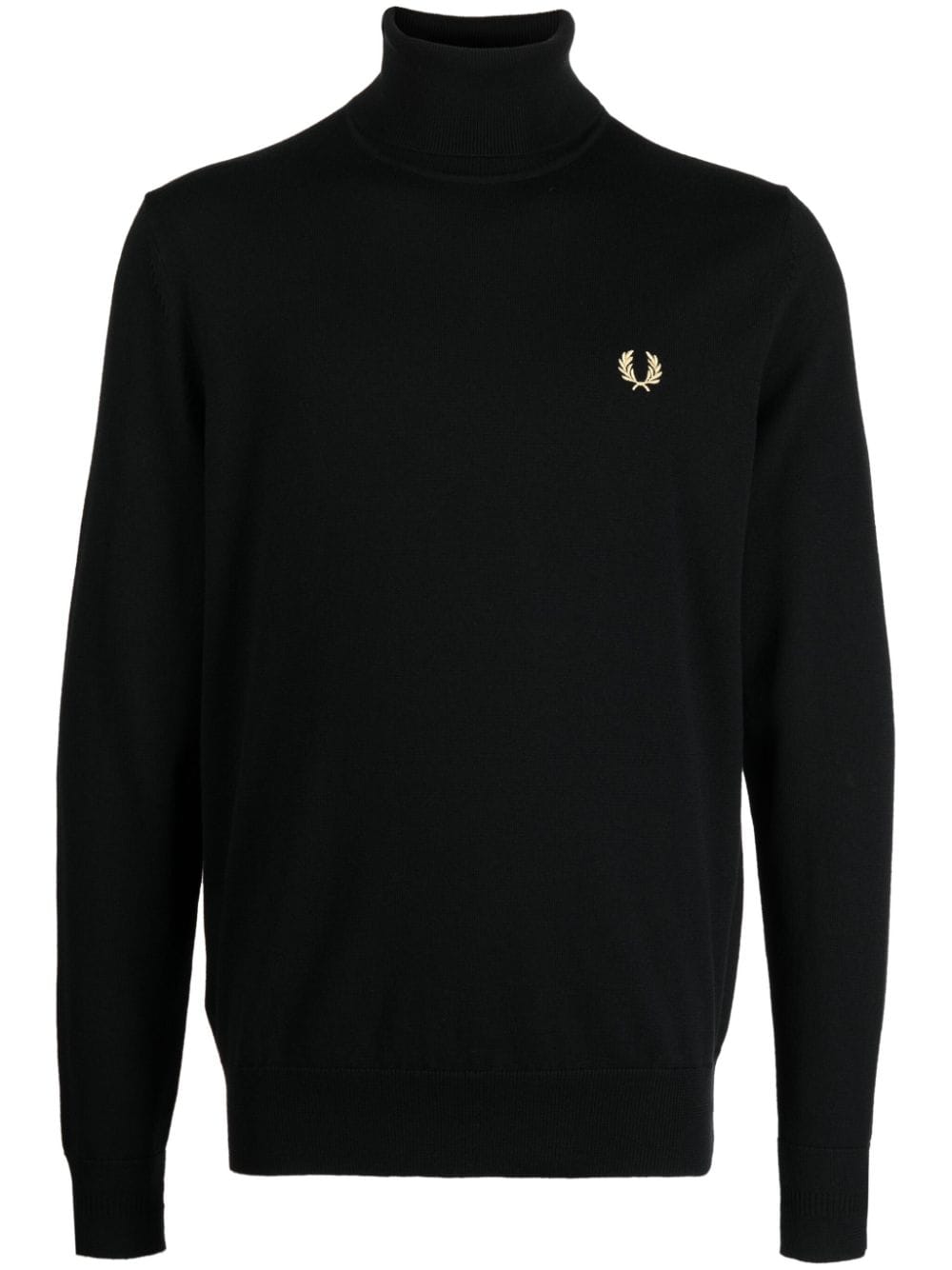 Fred Perry logo-embroidered roll-neck jumper - Black von Fred Perry