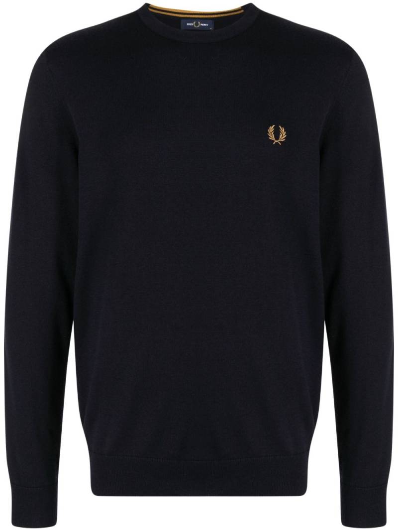 Fred Perry logo-embroidered sweater - Blue von Fred Perry