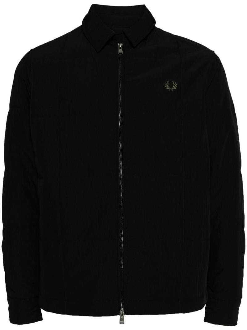 Fred Perry logo-embroidered zip-up jacket - Black von Fred Perry