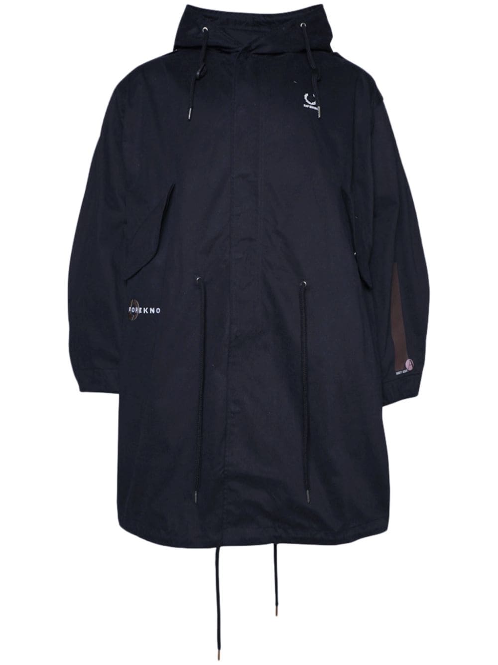 Fred Perry logo-print hooded cotton parka - Black von Fred Perry