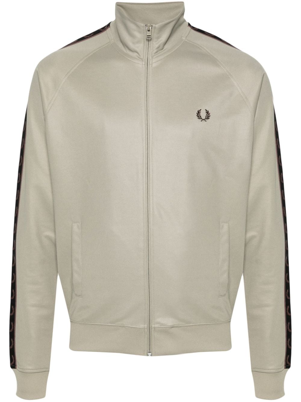 Fred Perry logo-tape zip-up sweatshirt - Green von Fred Perry
