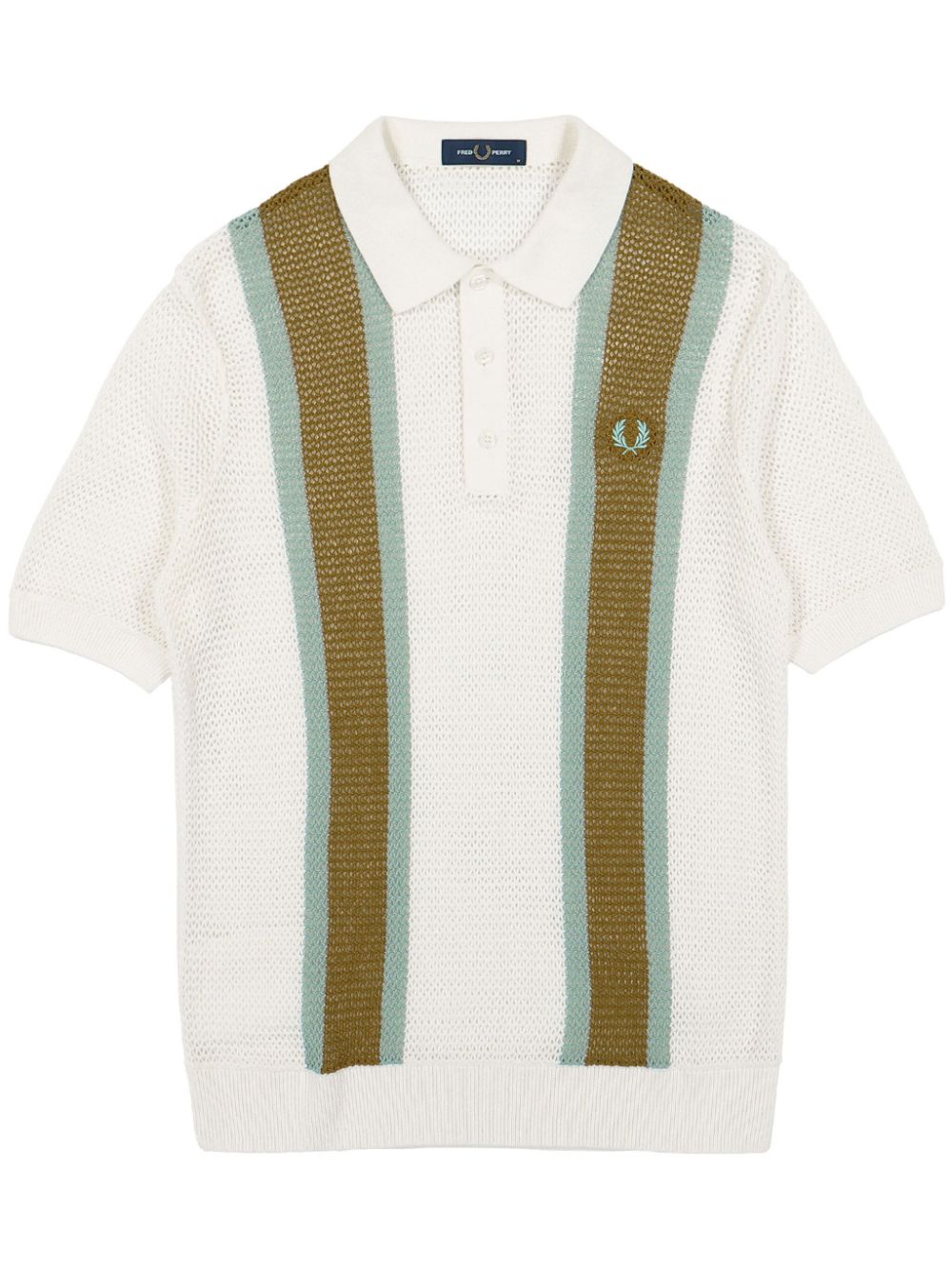 Fred Perry open-knit shirt - White von Fred Perry