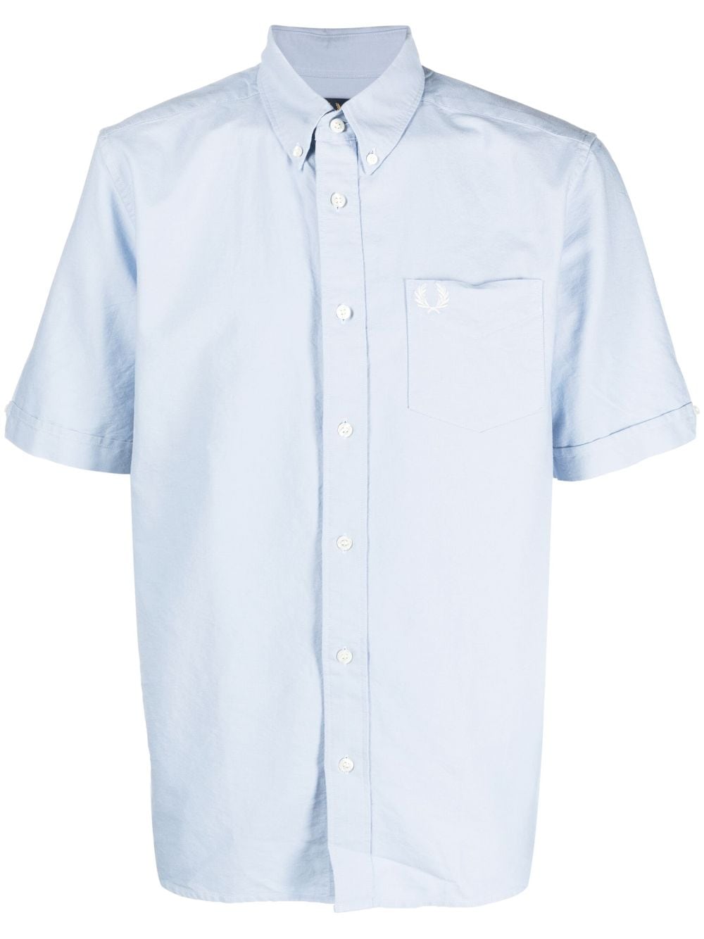 Fred Perry short-sleeve cotton shirt - Blue von Fred Perry