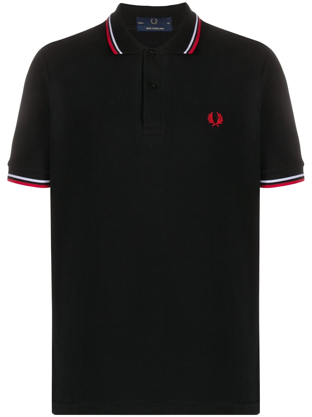 Fred Perry stripe trim polo shirt - Black von Fred Perry