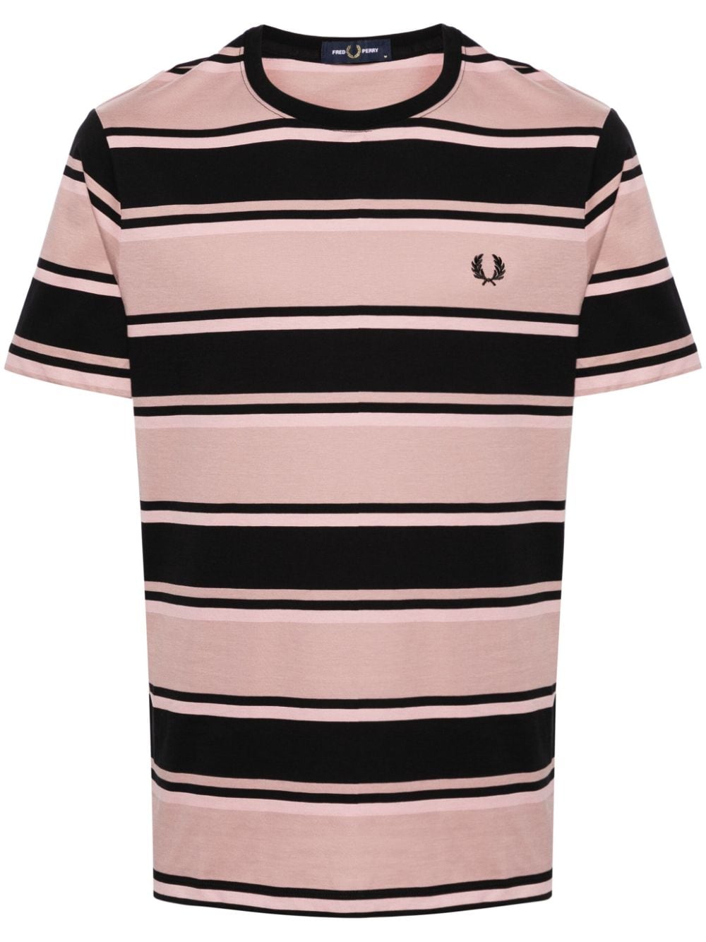Fred Perry striped cotton T-shirt - Pink von Fred Perry