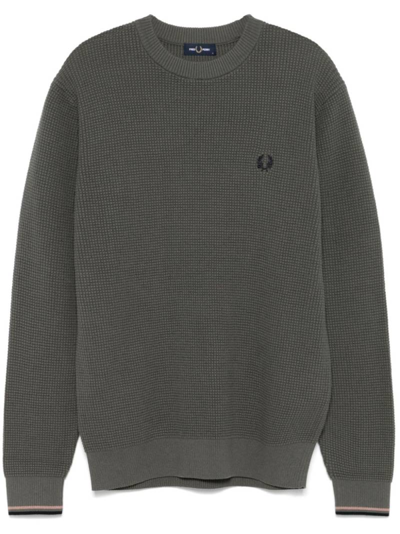 Fred Perry waffle-stitch sweater - Green von Fred Perry