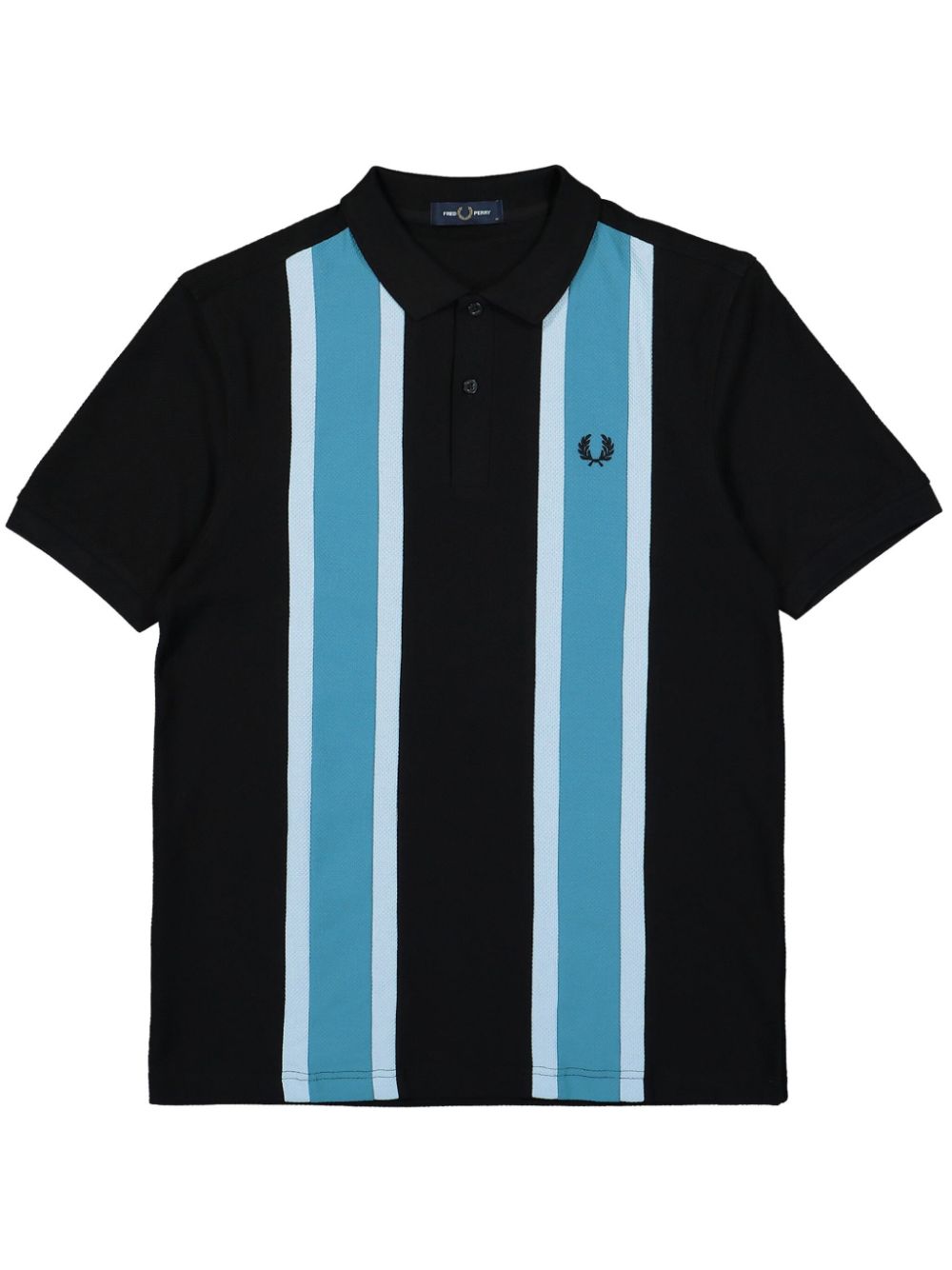 Fred Perry woven mesh relaxed-fit polo shirt - Black von Fred Perry