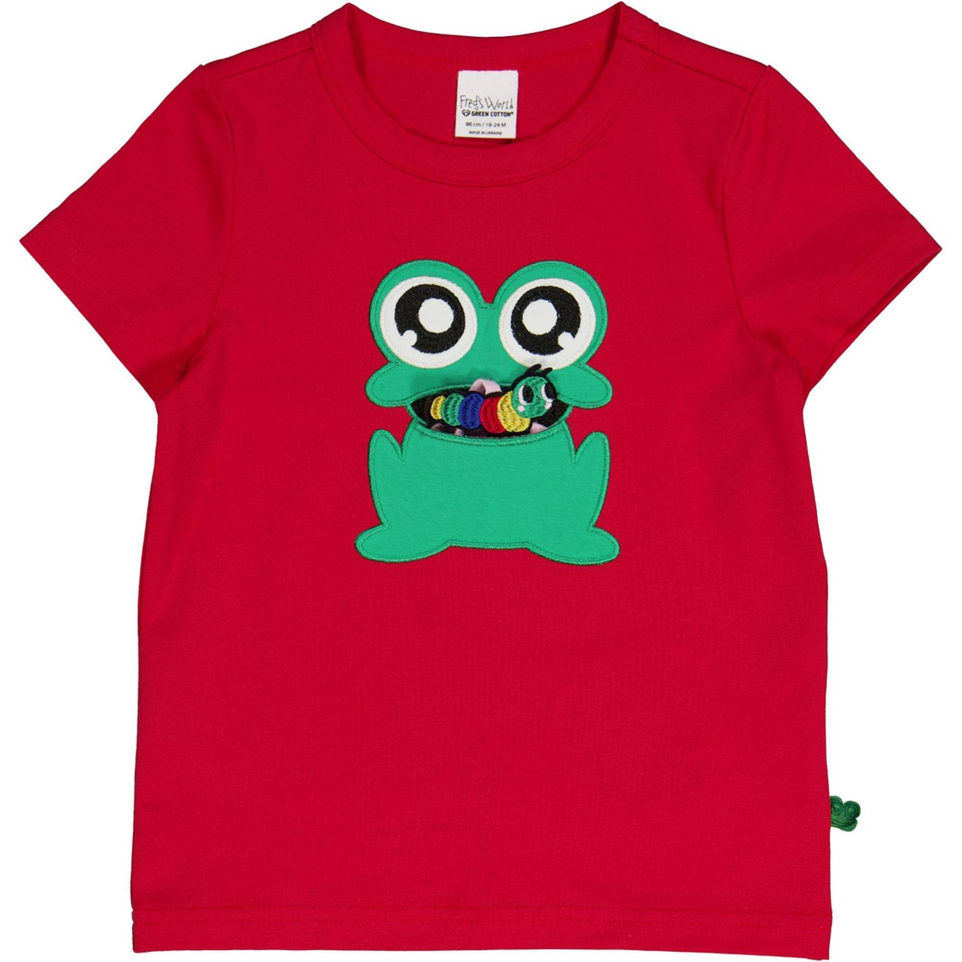 Babyshirt Unisex Rot Bunt 104 von Fred`s World by Green Cotton