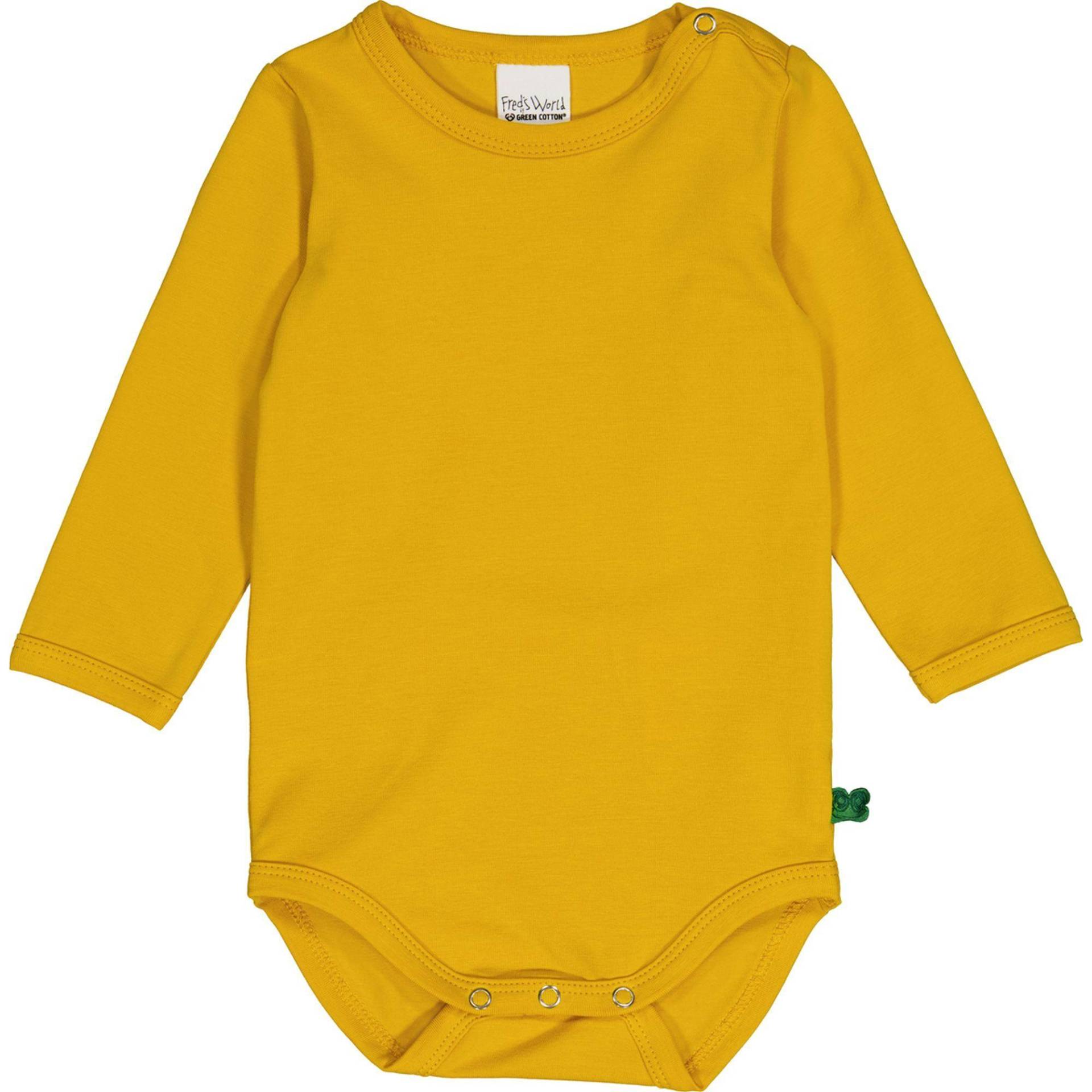 Langarmbody Unisex Gelbgold 56 von Fred`s World by Green Cotton