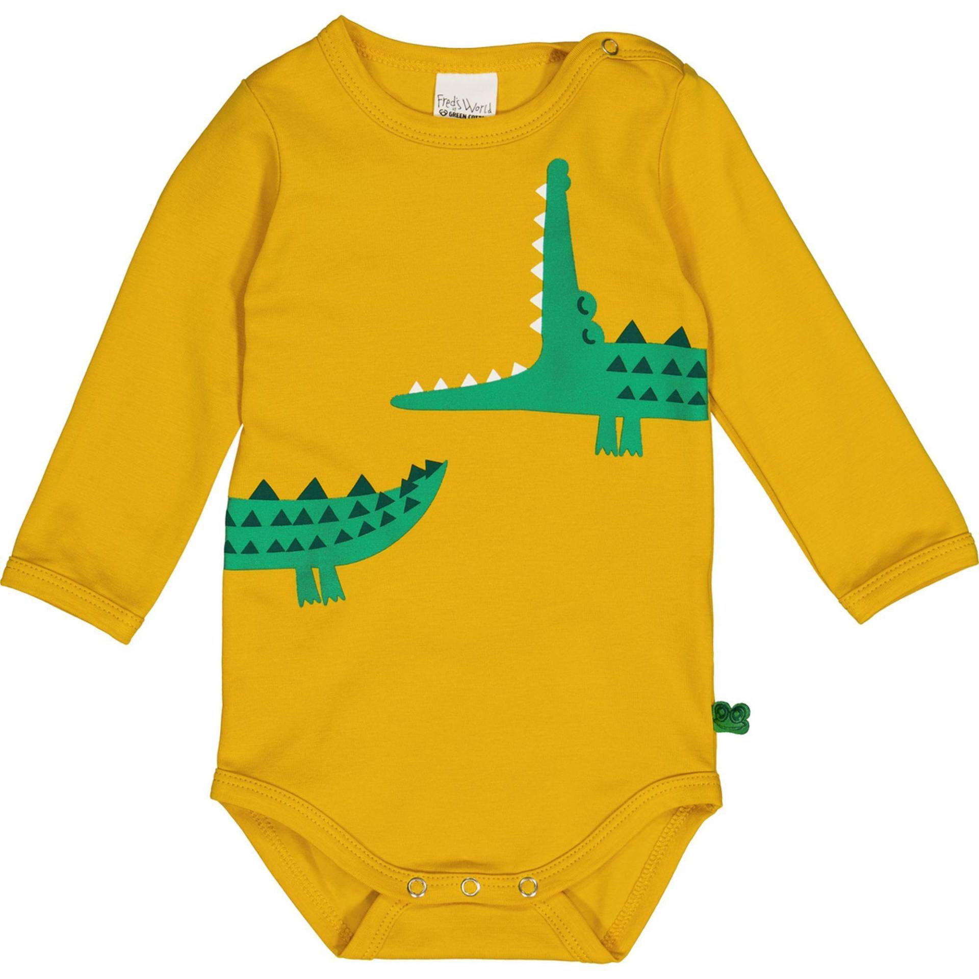 Langarmbody Unisex Gelbgold 56 von Fred`s World by Green Cotton