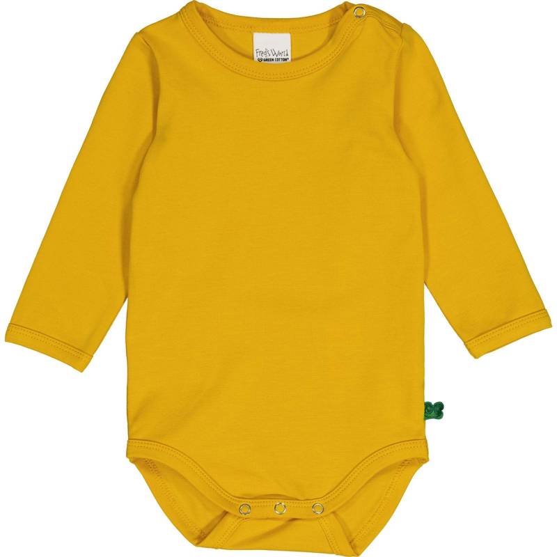 Langarmbody Unisex Gelbgold 62 von Fred`s World by Green Cotton